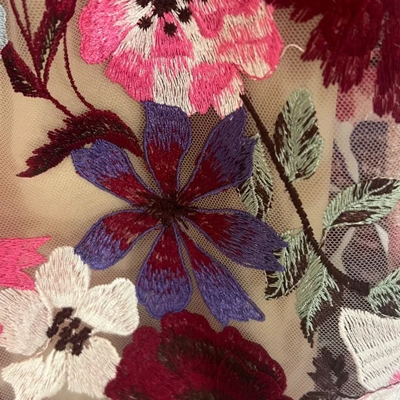 TURN HEADS IN THIS GORGEOUS FLORAL LACE SHEATH DRESS: Size 12 w/ matching jacket - Picture 4 of 6